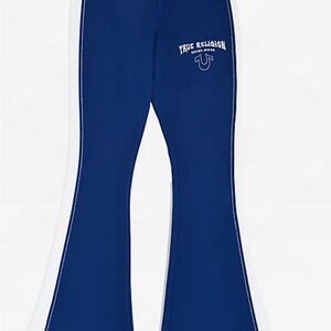 True Religion Kids Navy and White Flared Pants